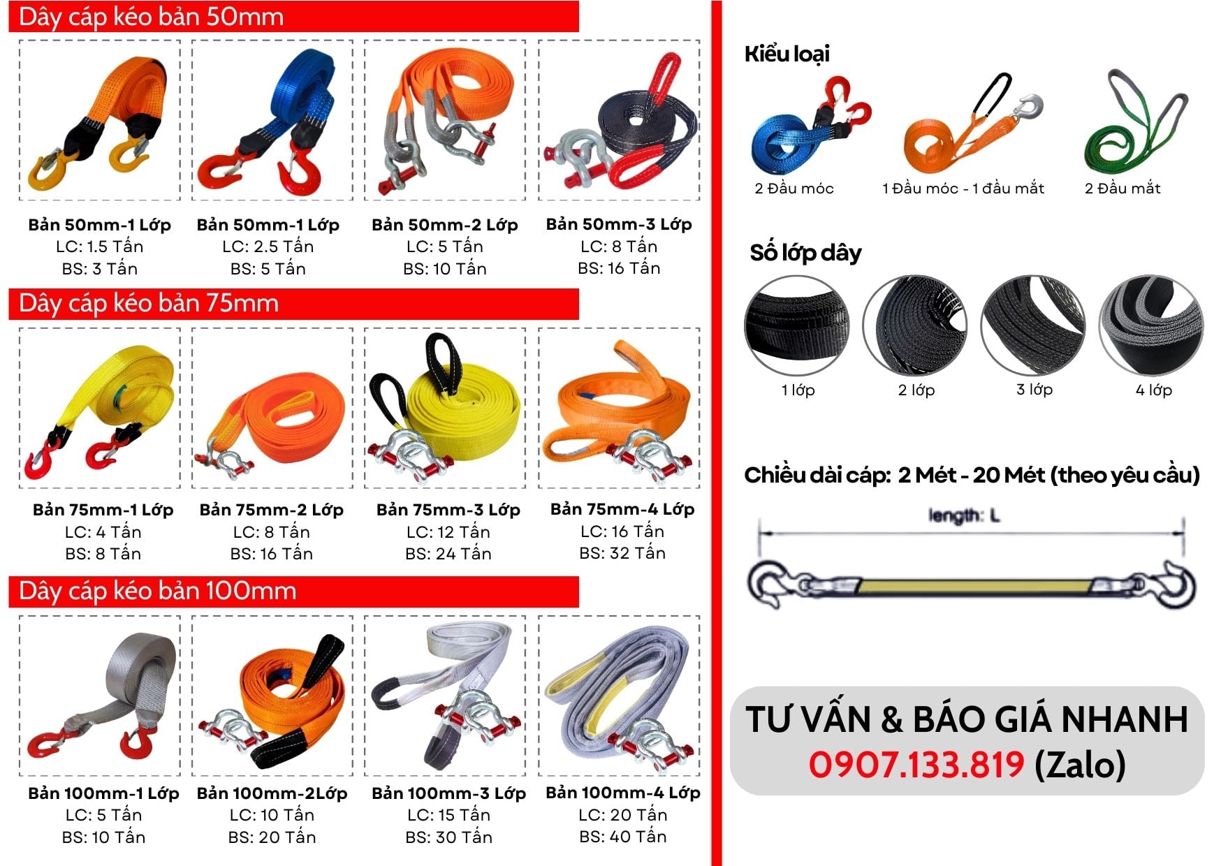 Tổng quan các loại cáp kéo hàng phổ biến Tổng quan các loại cáp kéo hàng phổ biến