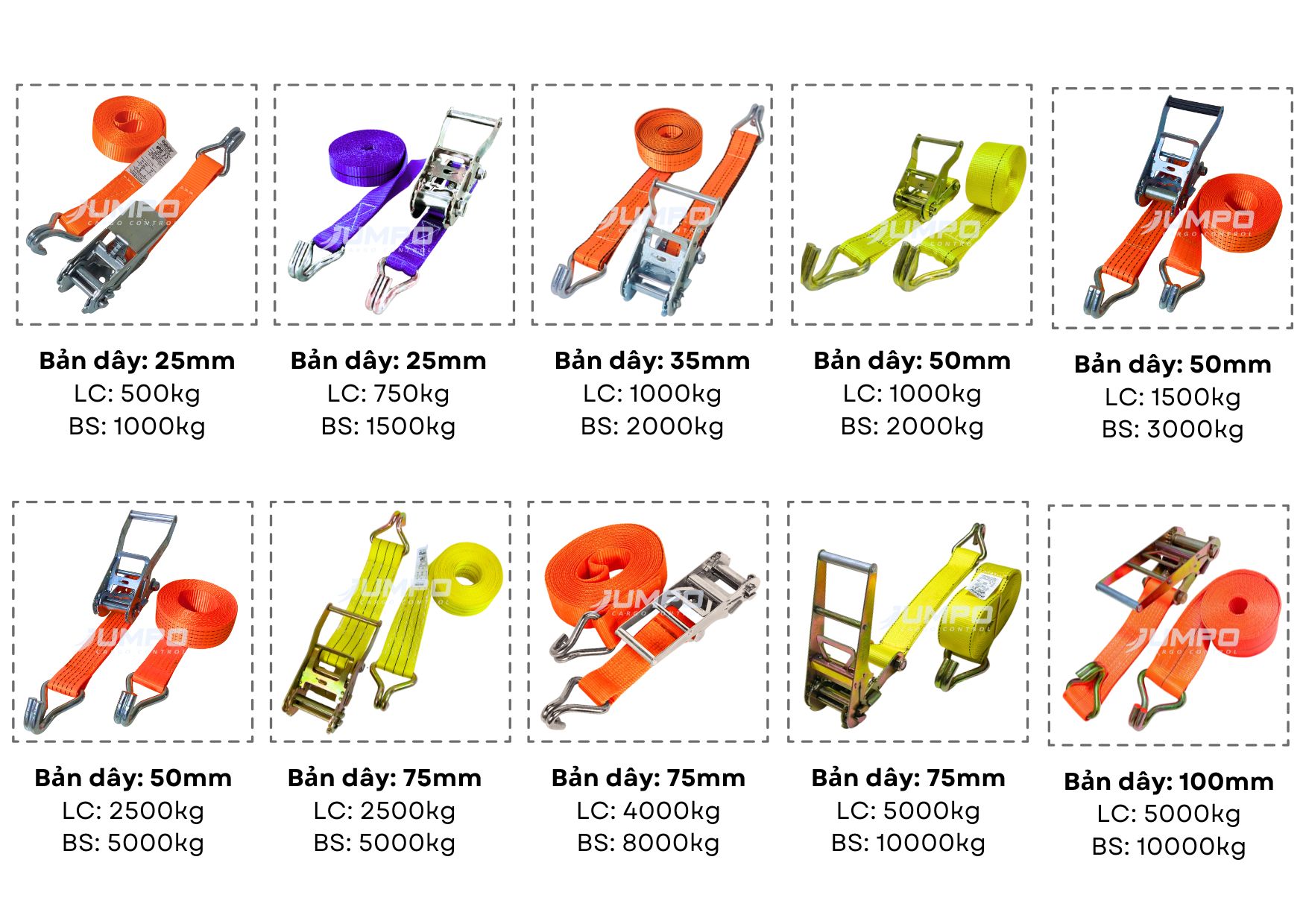 Các loại dây chằng hàng tăng đơ phổ biến hiện nay Các loại dây chằng hàng tăng đơ phổ biến hiện nay