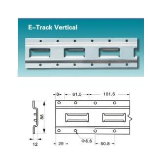 Thanh ray e-track kiểu đứng sơn tĩnh điện