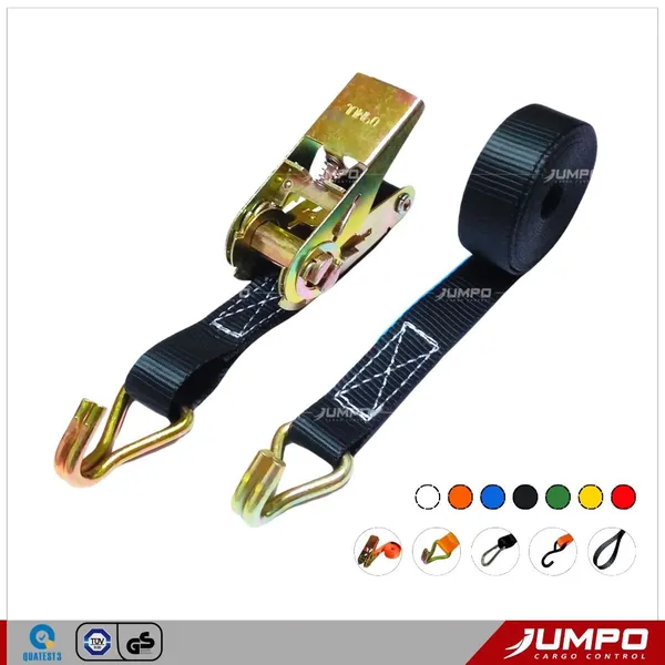 Dây Chằng Hàng Tăng Đơ Bản 25mm 1 Tấn Móc J - Tùy chọn Móc