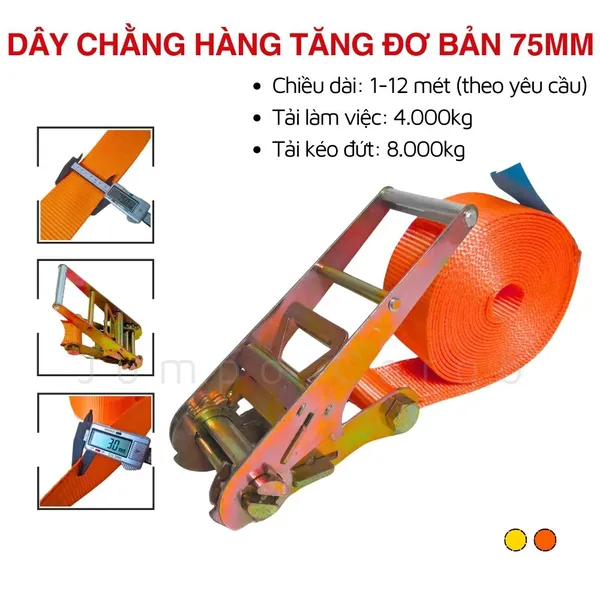 Ratchet Tie Down Straps 75mm
