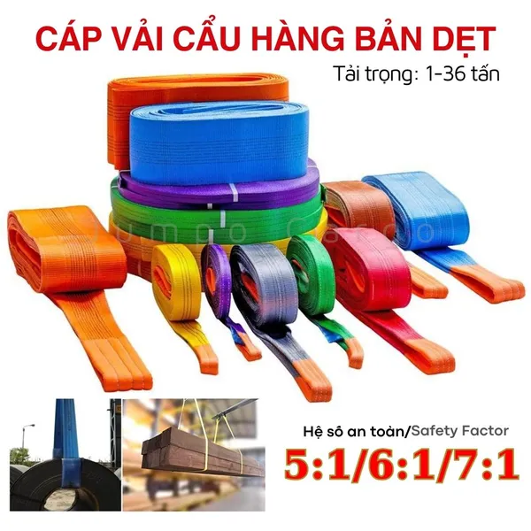 Cáp Vải Cẩu Hàng Bản Dẹt