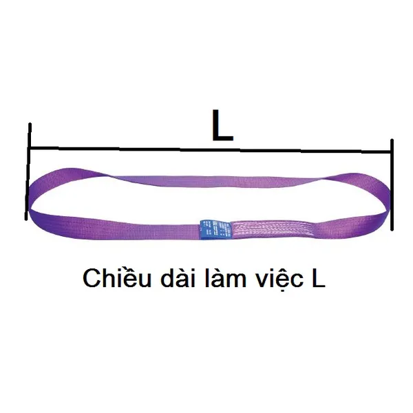 Dây Cáp Vải Cẩu Hàng 1 Tấn Bản Dẹt