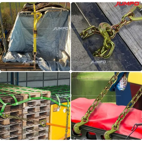  Dây Chằng Hàng Tăng Đơ 5 Tấn Bản 50mm Móc Xích Gài Chống Cắt