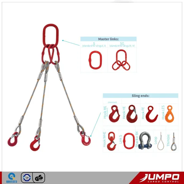Steel Wire Rope 3-Leg Lifting Sling