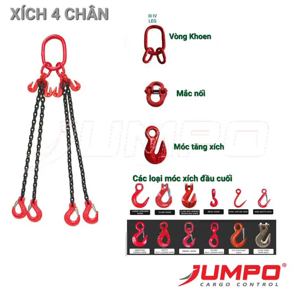 Sling xích cẩu hàng 4 chân