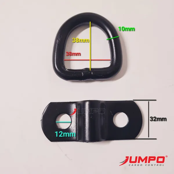 Móc neo chằng hàng D-ring 10li - 2 lỗ