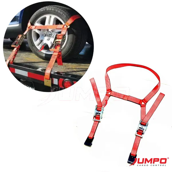 Dây chằng hàng bánh xe ô tô loại 2 tăng đơ móc Flat hook