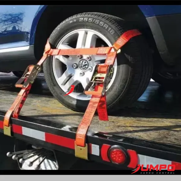 Dây chằng hàng bánh xe ô tô loại 2 tăng đơ móc Flat hook