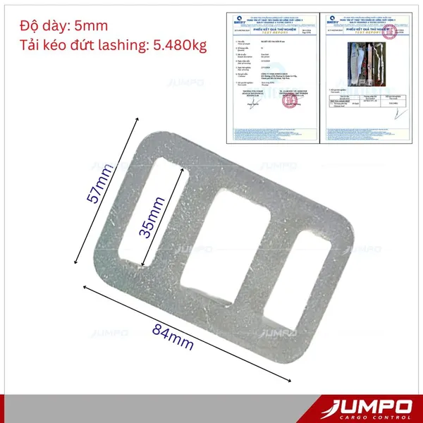 Bọ thép khóa dây đai 35mm chằng hàng lashing buckle