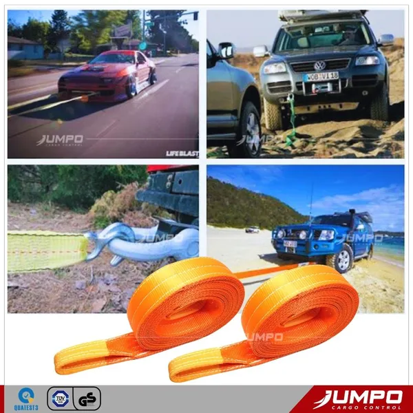 Cáp kéo cứu hộ ô tô kéo hàng 16 tấn bản 75mm 2 lớp