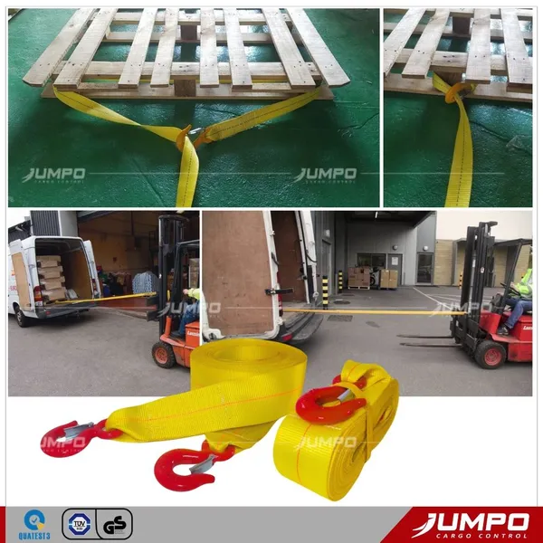 Dây Cáp Vải Kéo Hàng, Kéo Pallet, Kéo Cứu Hộ Ô Tô 3 Tấn - 10 Tấn 2 Đầu Móc