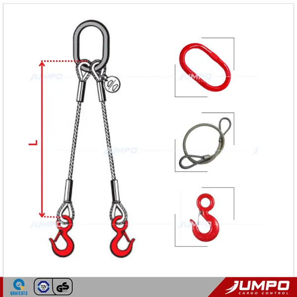 Bộ sling cáp thép Hàn Quốc 1 chân, 2 chân, 3 chân, 4 chân