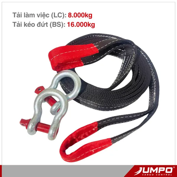 Cáp kéo cứu hộ ô tô xe tải 16 tấn