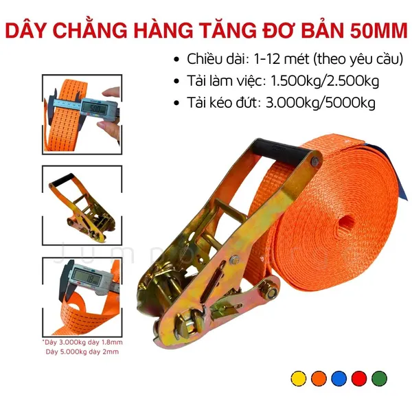 Dây chằng hàng tăng đơ bản 5cm 3000kg không móc