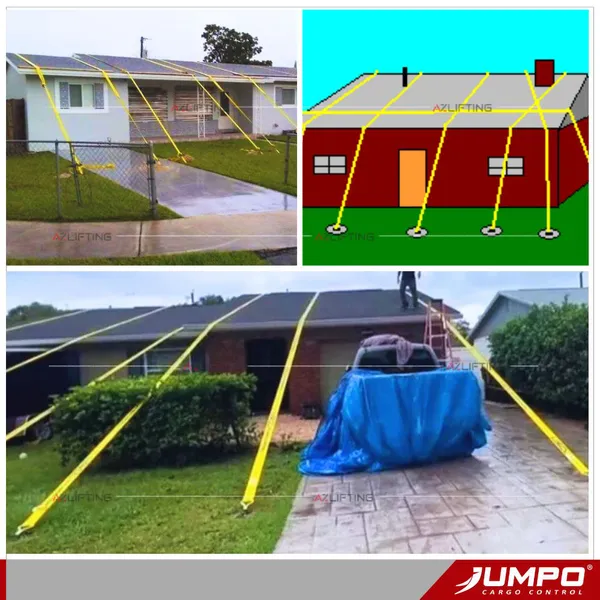 Dây cảo chằng hàng bản 50mm 5 tấn lót chống cắt