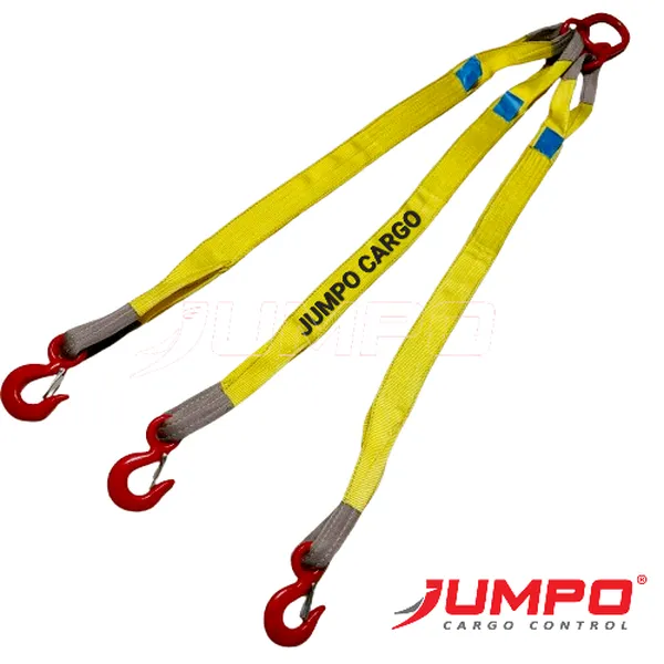 Sling cáp vải cẩu hàng 3 chân cáp vải dẹp