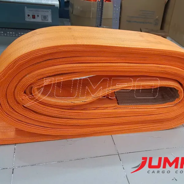 Cáp vải cẩu hàng bản dẹp 36 tấn may 6 lớp