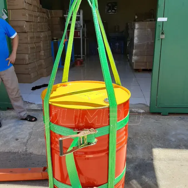 Sling cáp vải cẩu thùng phuy 2 tăng đơ tải 1 tấn
