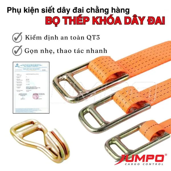 Khóa siết dây đai lashing móc J 50mm 5000kg