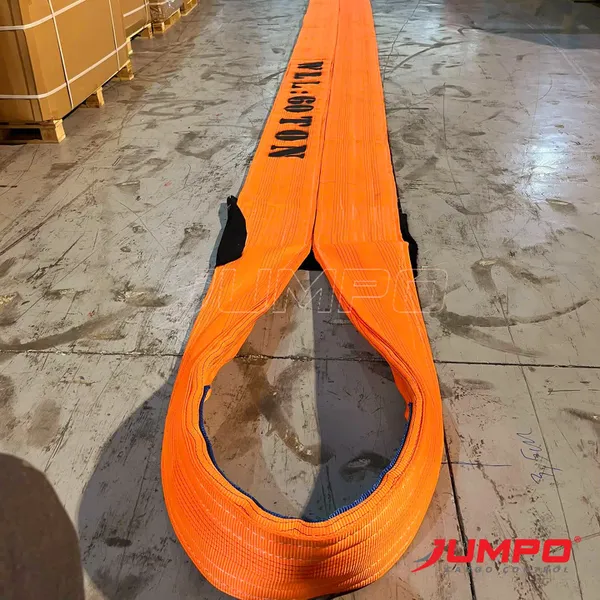 Cáp vải dẹp 2 đầu mắt 60 tấn - sản xuất theo yêu cầu