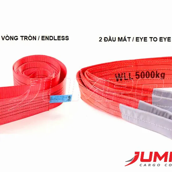 Dây Cáp Vải Cẩu Hàng 5 Tấn Bản 125mm hệ số 6:1