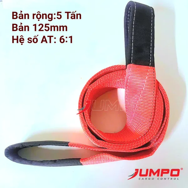 Dây Cáp Vải Cẩu Hàng 5 Tấn Bản 125mm hệ số 6:1