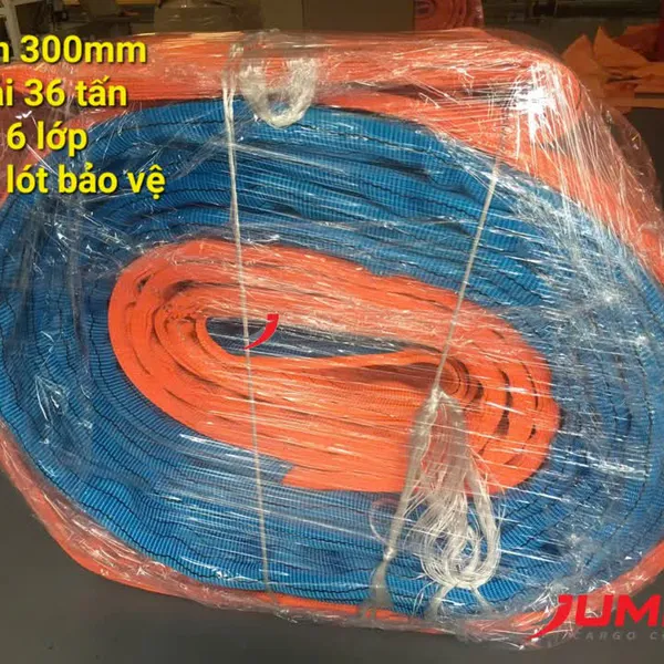 Dây cáp vải cẩu hàng 6 lớp tải gấp 3 lần