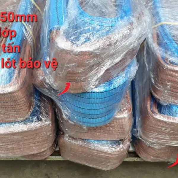 Dây cáp vải cẩu hàng 6 lớp tải gấp 3 lần