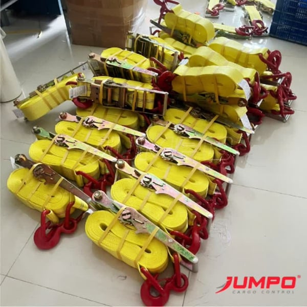 Dây chằng hàng tăng đơ bản 75mm 10 tấn móc an toàn và khoen tam giác