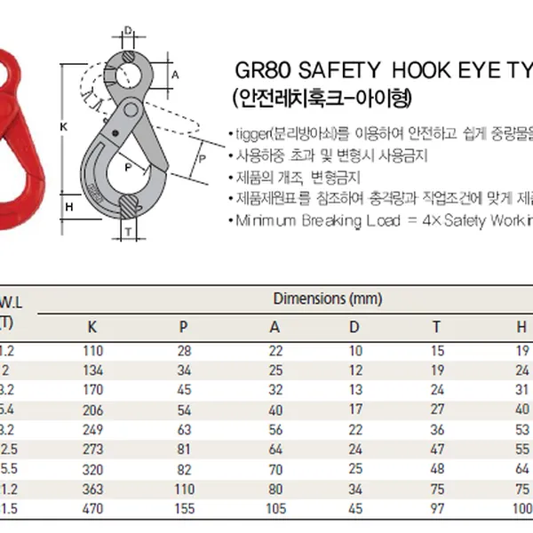 Móc cẩu mắt khóa an toàn KBC KP-1317