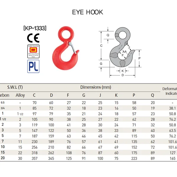 Móc cẩu mắt KBC - Hàn Quốc KP-1333