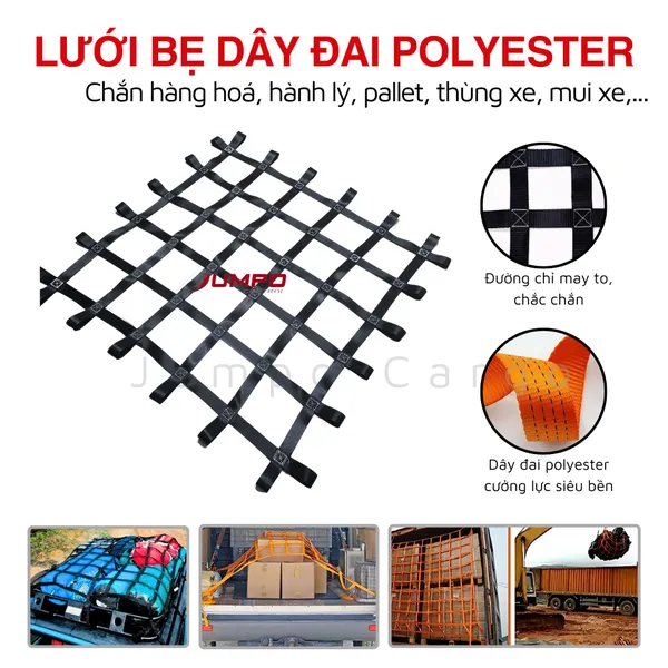 Lưới Bẹ Chắn Hàng Mui Xe - Thùng Xe Jumpo