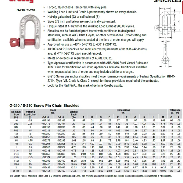 Ma Ní Chữ U Crosby – USA G-210 / S-210