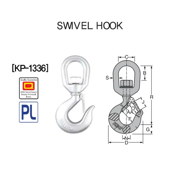 Móc Cẩu Xoay 360 Độ Hàn Quốc KBC KP-1336