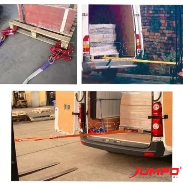 Bộ Dây cáp vải kéo hàng pallet trong thùng container