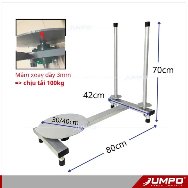 Dụng Cụ Quấn Màng PE Đế Xoay 360 Độ 2 Trụ