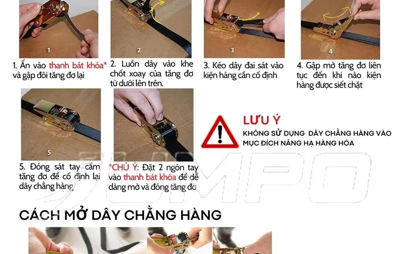 Hướng Dẫn Sử Dụng Dây Chằng Hàng Tăng Đơ Vải – Nhanh Chóng, Dễ Dàng & An Toàn!