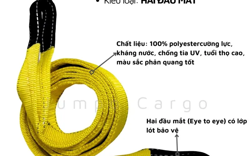 Dây Cáp Vải Cẩu Hàng 3 Tấn Bản 75mm (7.5cm) Dài 1–50m | Bền – An Toàn – Giá Tốt 2025