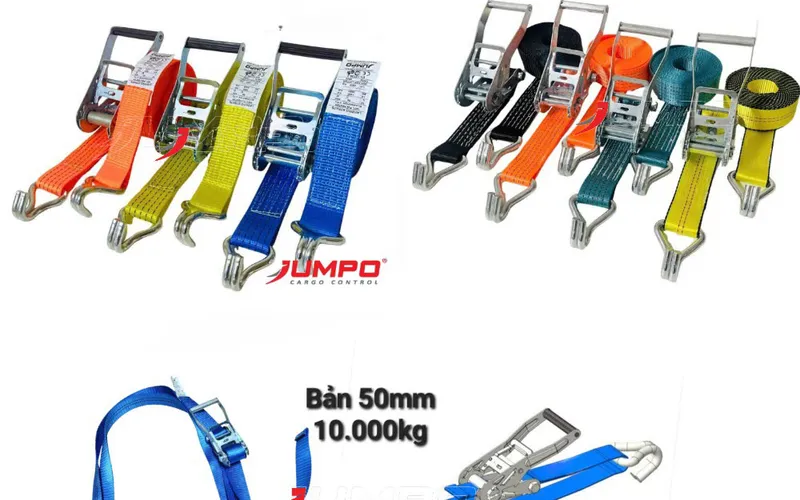 So sánh dây tăng đơ vải chằng hàng bản 50mm 3 tấn 5 tấn 10 tấn