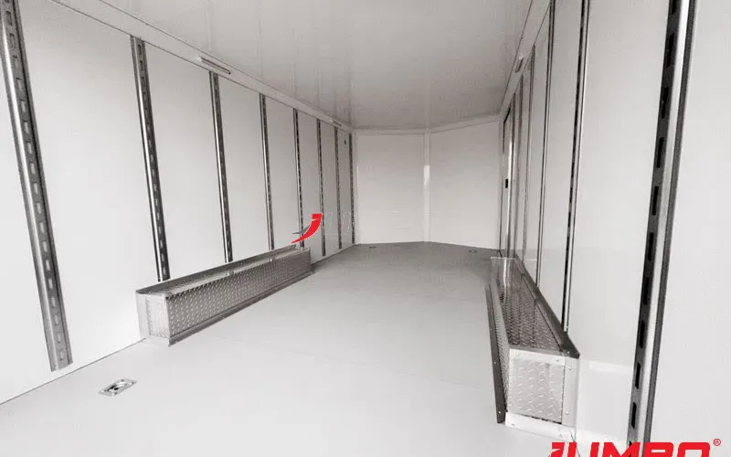 Thùng xe tải đông lạnh có thể lắp thanh ray e-track không?