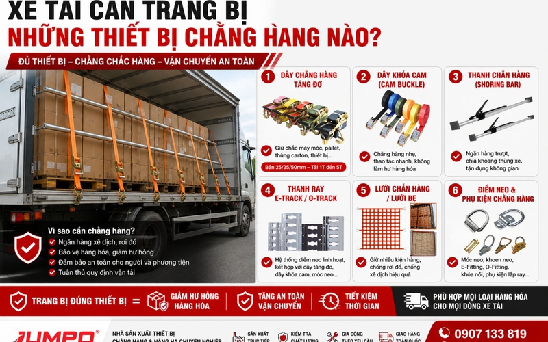 Xe Tải Cần Trang Bị Những Thiết Bị Chằng Hàng Nào?