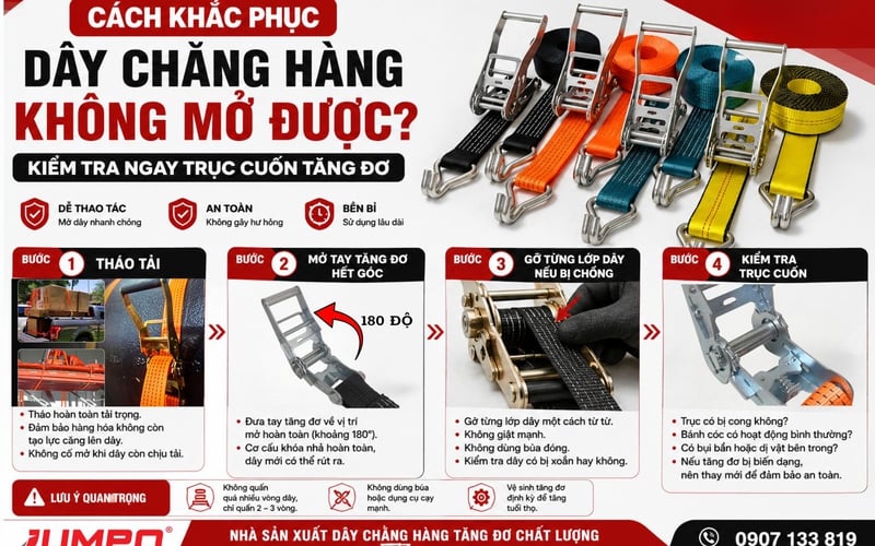 Dây Chằng Hàng Không Mở Dây Được? Kiểm Tra Ngay Trục Cuốn