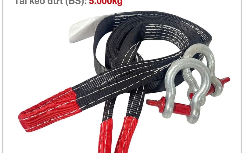 Review Cáp Vải Kéo Xe 5 Tấn Hai Đầu Mắt – Giải Pháp Cứu Hộ Xe An Toàn