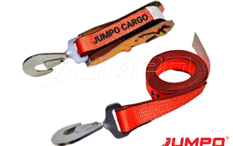 Dây chằng hàng tăng đơ 5 tấn bản 50mm móc khóa an toàn (snap hook) xoắn