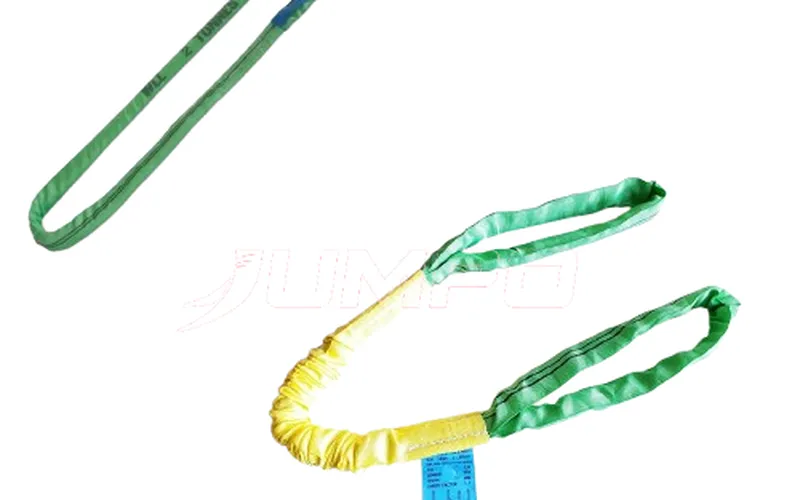 Dây cẩu hàng bản tròn 2 tấn round sling vòng tròn và 2 đầu mắt