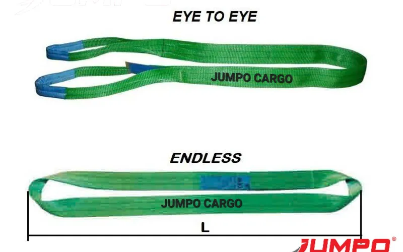 Dây Cáp Vải Cẩu Hàng 2 Tấn Bản 50mm – Xanh Lá EN 12195-1