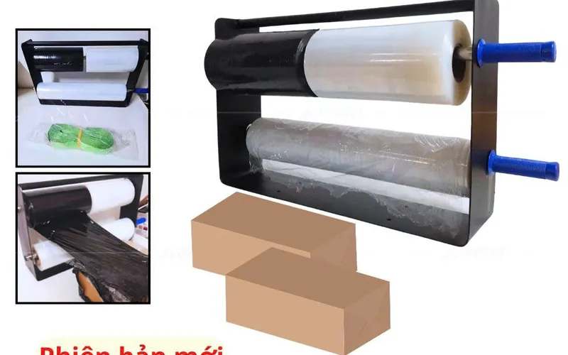 Dụng Cụ Quấn Màng PE Để Bàn 2 Trụ – Dụng Cụ Đóng Gói Hàng Hóa Nhanh Gọn, Chuyên Nghiệp Cho Các Shop, Cửa Hàng