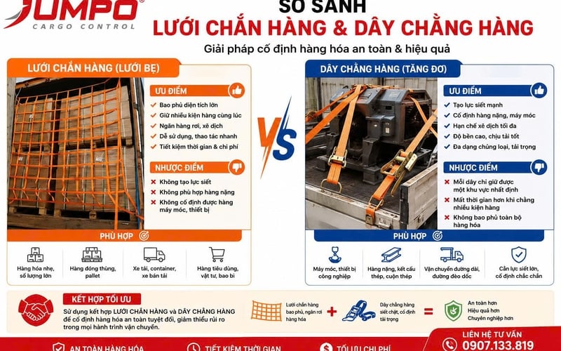 Lưới Chắn Hàng Có Thay Thế Dây Chằng Hàng Được Không?