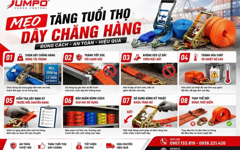 Mẹo Tăng Tuổi Thọ Dây Chằng Hàng – Giảm Chi Phí, Tăng Hiệu Quả Vận Chuyển